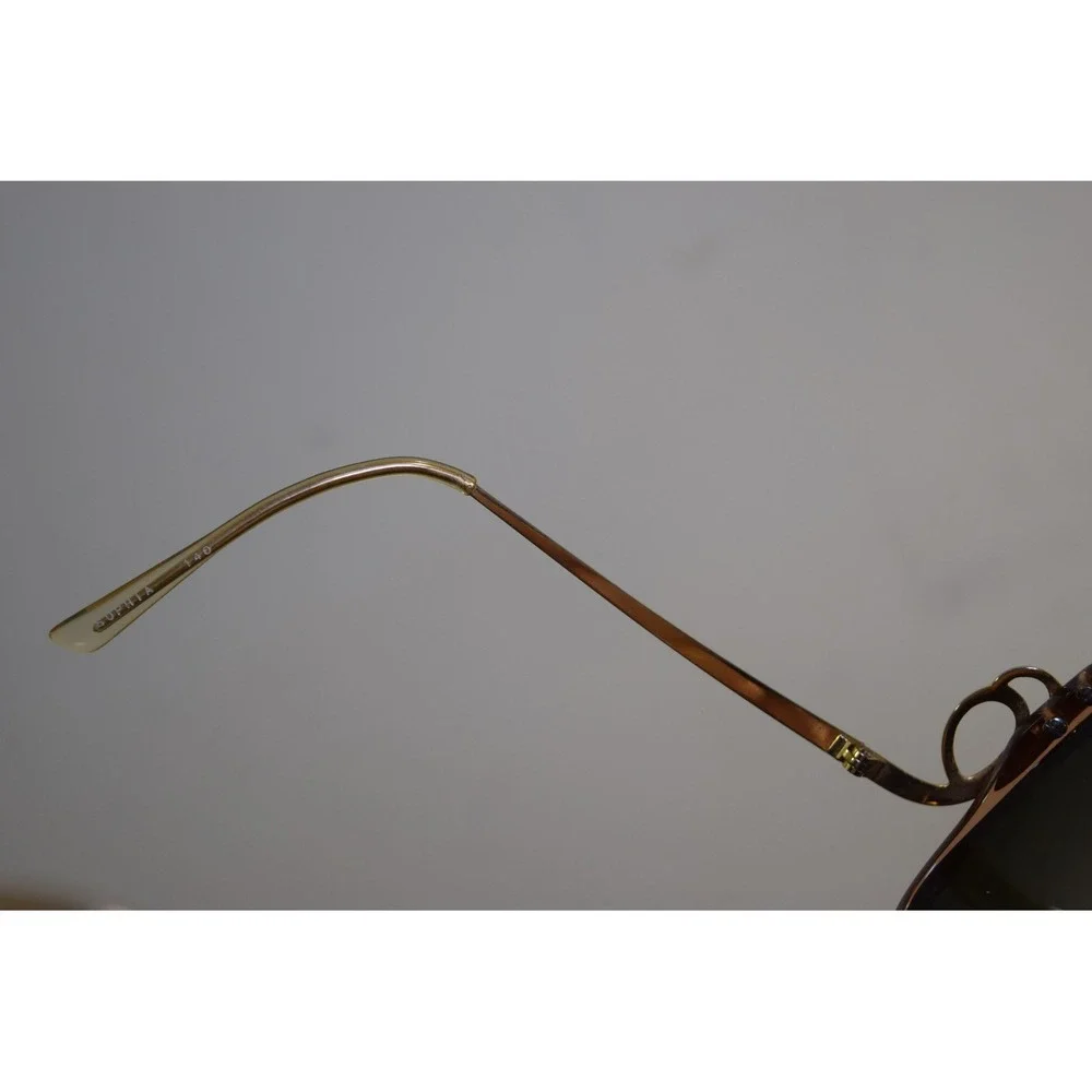 Vintage 1970's SOPHIA Loren Zyloware Oversized Square Eyeglasses Gold Rich Lady